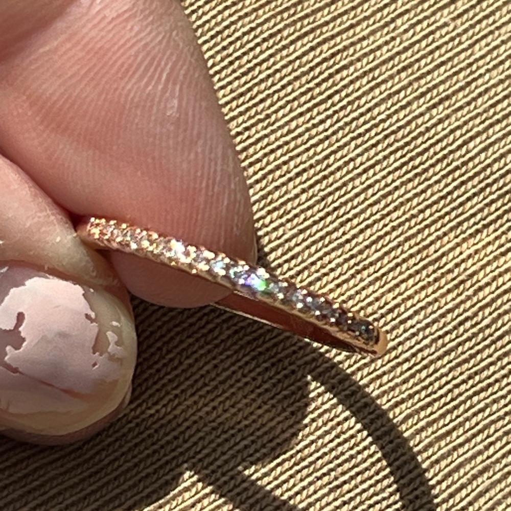 Rose Gold Zircon Ring 8 - Picture 12 of 14